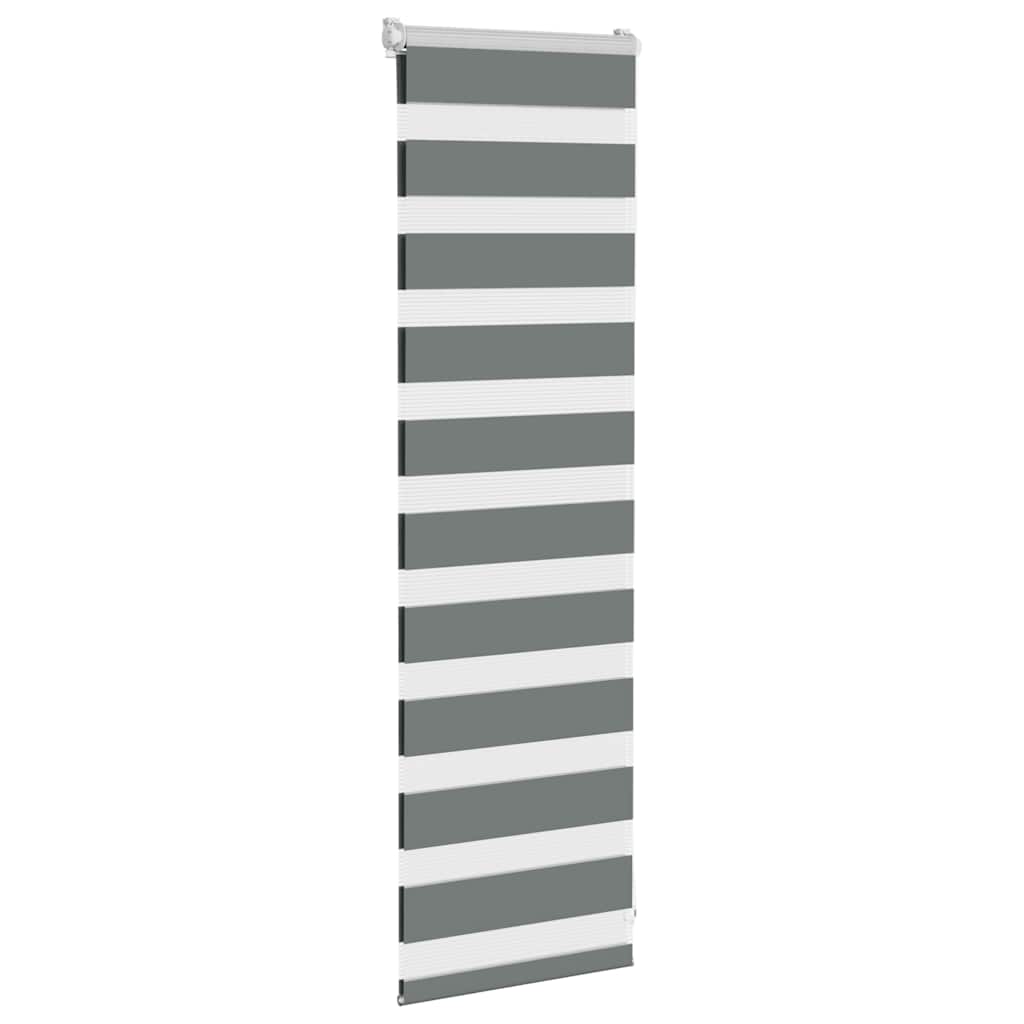 Vidaxx zebra rullegardin 40x100 cm stofbredde 35,9 cm mørkegrå