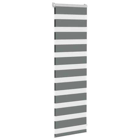 Vidaxx zebra rullegardin 40x100 cm stofbredde 35,9 cm mørkegrå