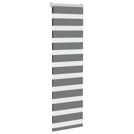 VidaXL zebra rullegardin 45x100 cm stofbredde 40,9 cm mørkegrå
