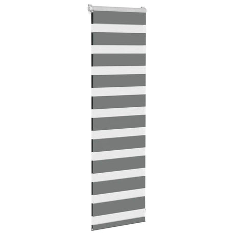 VidaXL zebra rullegardin 50x100 cm stofbredde 45,9 cm mørkegrå