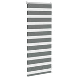VidaXL zebra rullegardin 55x100 cm stofbredde 50,9 cm mørkegrå
