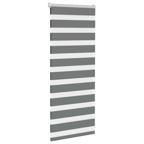 VidaXL zebra rullegardin 55x100 cm stofbredde 50,9 cm mørkegrå