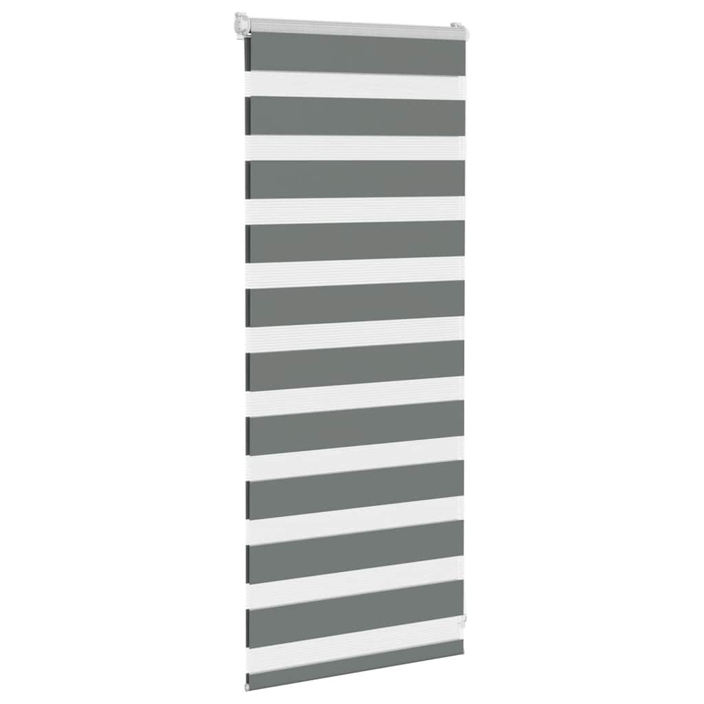 VidaXL zebra rullegardin 60x100 cm stofbredde mørkegrå 55,9 cm