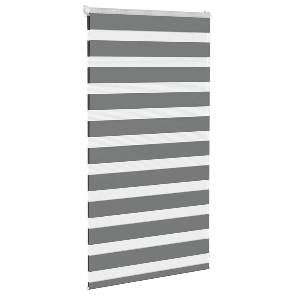 VidaXL zebra rullegardin 70x100 cm stofbredde 65,9 cm mørkegrå