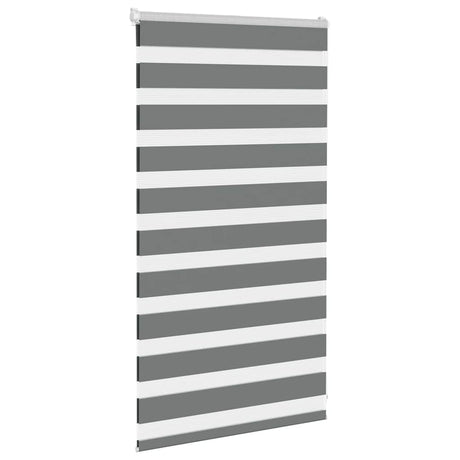 VidaXL zebra rullegardin 75x100 cm stofbredde 70,9 cm mørkegrå
