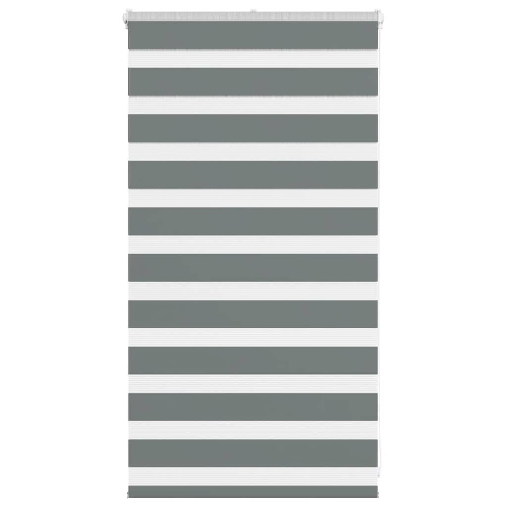 VidaXL zebra rullegardin 80x100 cm stofbredde 75,9 cm mørkegrå