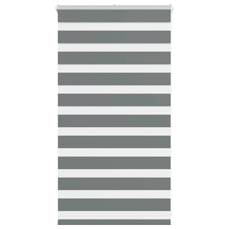 VidaXL zebra rullegardin 90x100 cm stofbredde 85,9 cm mørkegrå