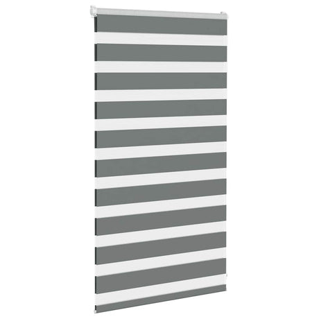 VidaXL zebra rullegardin 90x100 cm stofbredde 85,9 cm mørkegrå