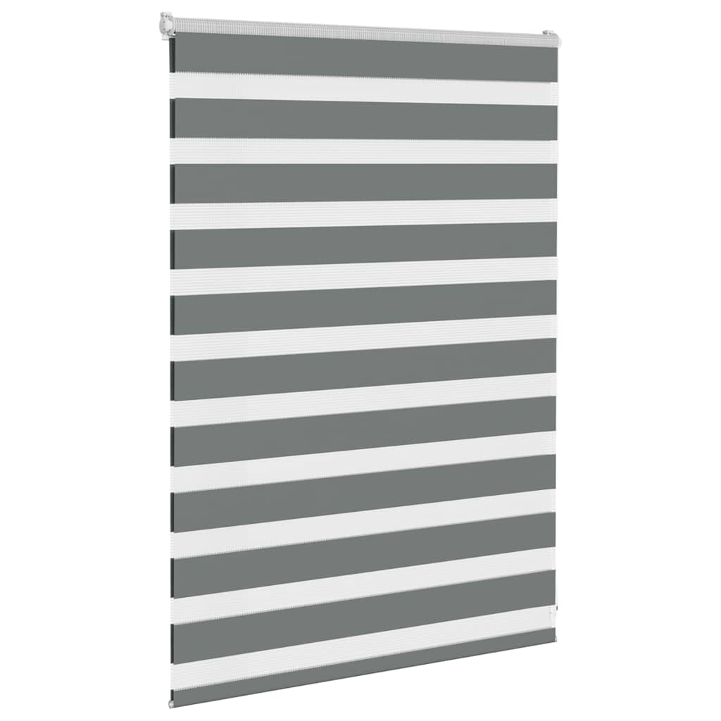 VidaXL zebra rullegardin 110x100 cm stofbredde 105,9 cm mørkegrå
