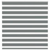 VidaXL zebra rullegardin 150x100 cm stofbredde 145,9 cm mørkegrå