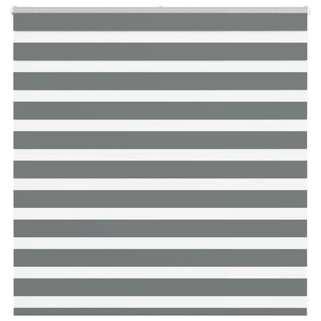 VidaXL zebra rullegardin 150x100 cm stofbredde 145,9 cm mørkegrå