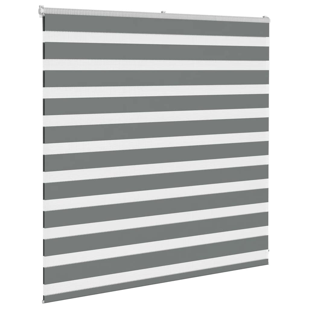 VidaXL zebra rullegardin 150x100 cm stofbredde 145,9 cm mørkegrå