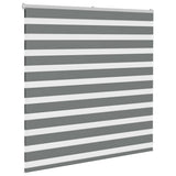 VidaXL zebra rullegardin 150x100 cm stofbredde 145,9 cm mørkegrå