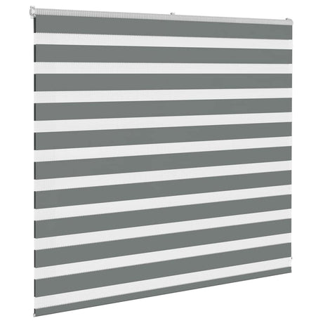 VidaXL zebra rullegardin 155x100 cm stofbredde 150,9 cm mørkegrå