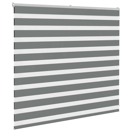 Vidaxx zebra rullegardin 160x100 cm stofbredde 155,9 cm mørkegrå