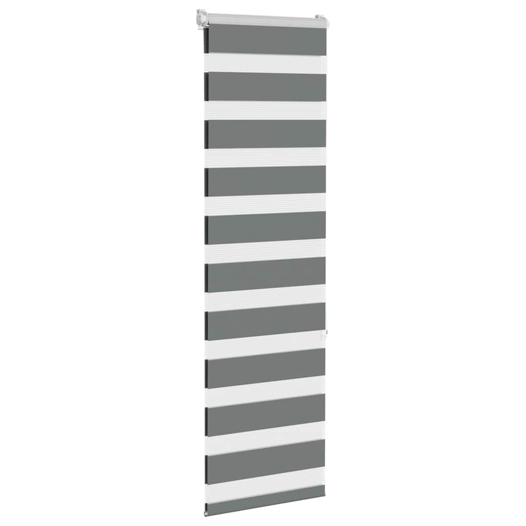 VidaXL zebra rullegardin 40x150 cm stofbredde 35,9 cm mørkegrå