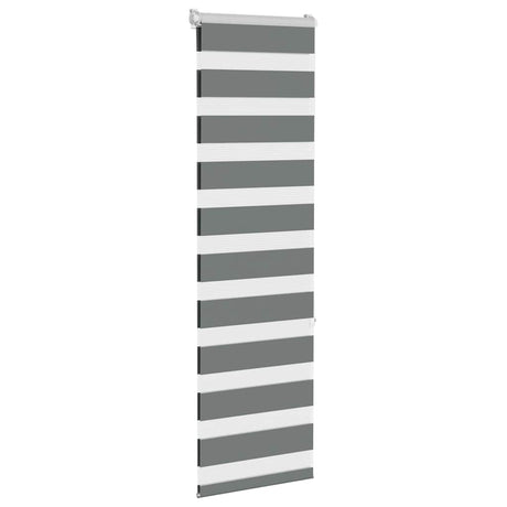 VidaXL zebra rullegardin 40x150 cm stofbredde 35,9 cm mørkegrå