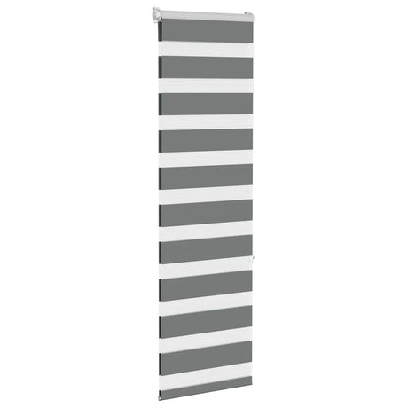 VidaXL zebra rullegardin 50x150 cm stofbredde 45,9 cm mørkegrå