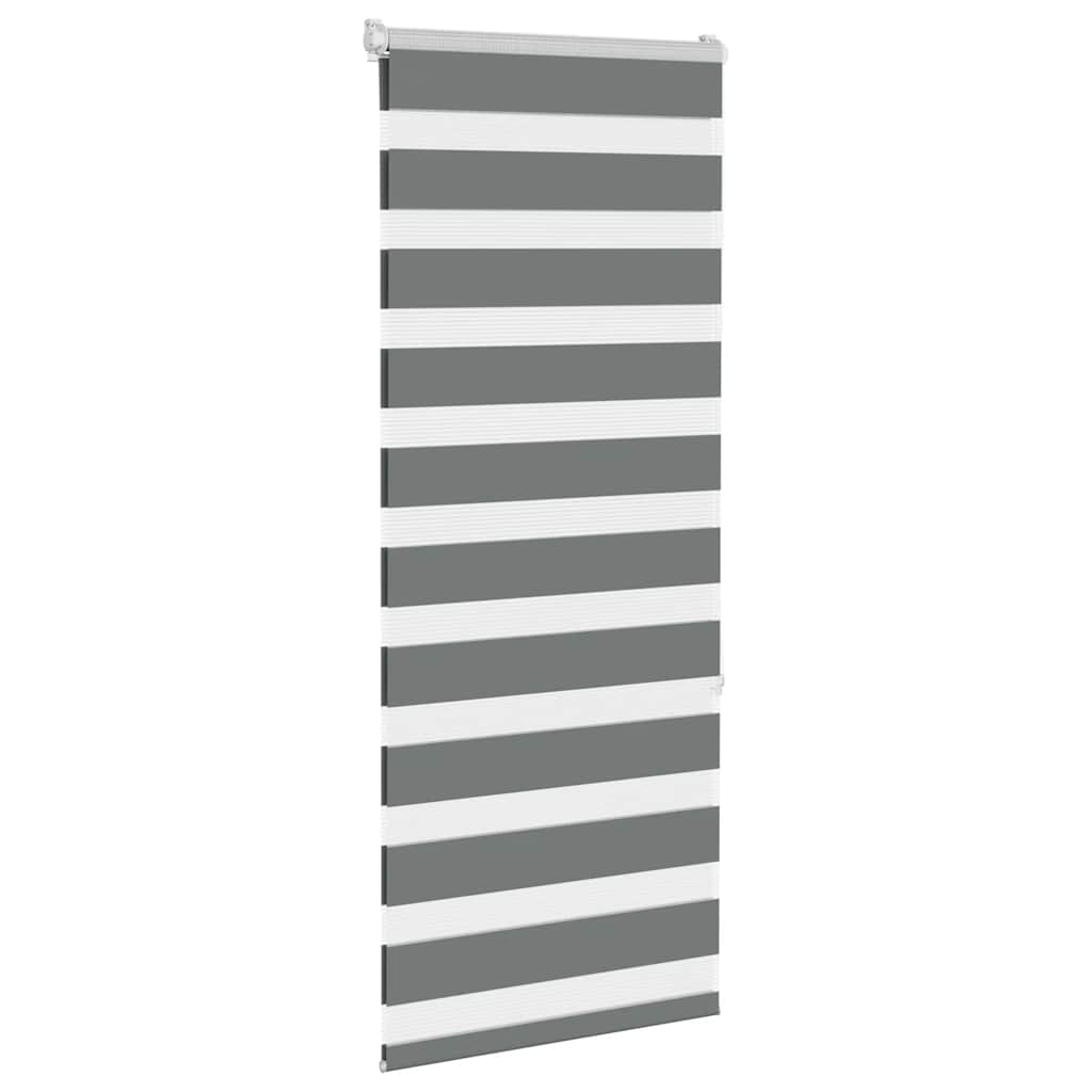 VidaXL zebra rullegardin 55x150 cm stofbredde 50,9 cm mørkegrå