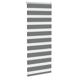 VidaXL zebra rullegardin 55x150 cm stofbredde 50,9 cm mørkegrå