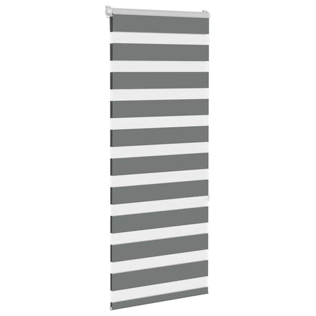 VidaXL zebra rullegardin 55x150 cm stofbredde 50,9 cm mørkegrå
