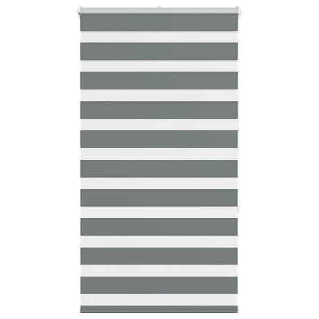 VidaXL zebra rullegardin 75x150 cm stofbredde 70,9 cm mørkegrå