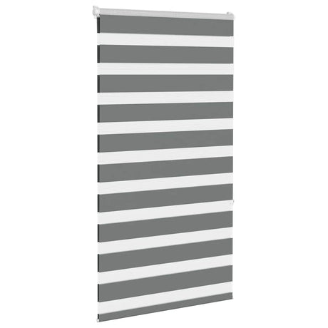 VidaXL zebra rullegardin 75x150 cm stofbredde 70,9 cm mørkegrå