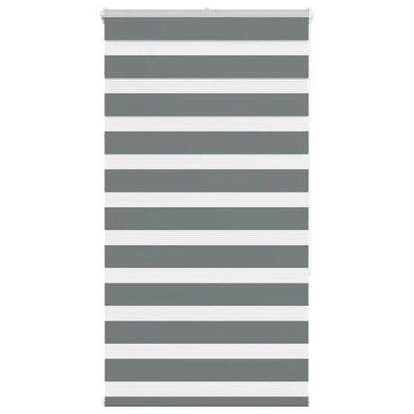 VidaXL zebra rullegardin 80x150 cm stofbredde 75,9 cm mørkegrå
