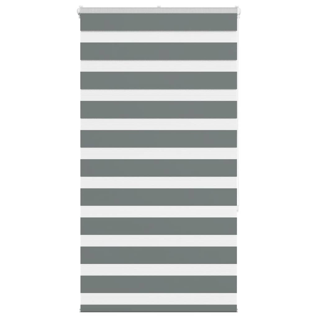 VidaXL zebra rullegardin 90x150 cm stofbredde 85,9 cm mørkegrå