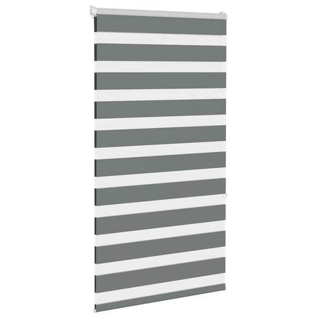 VidaXL zebra rullegardin 90x150 cm stofbredde 85,9 cm mørkegrå