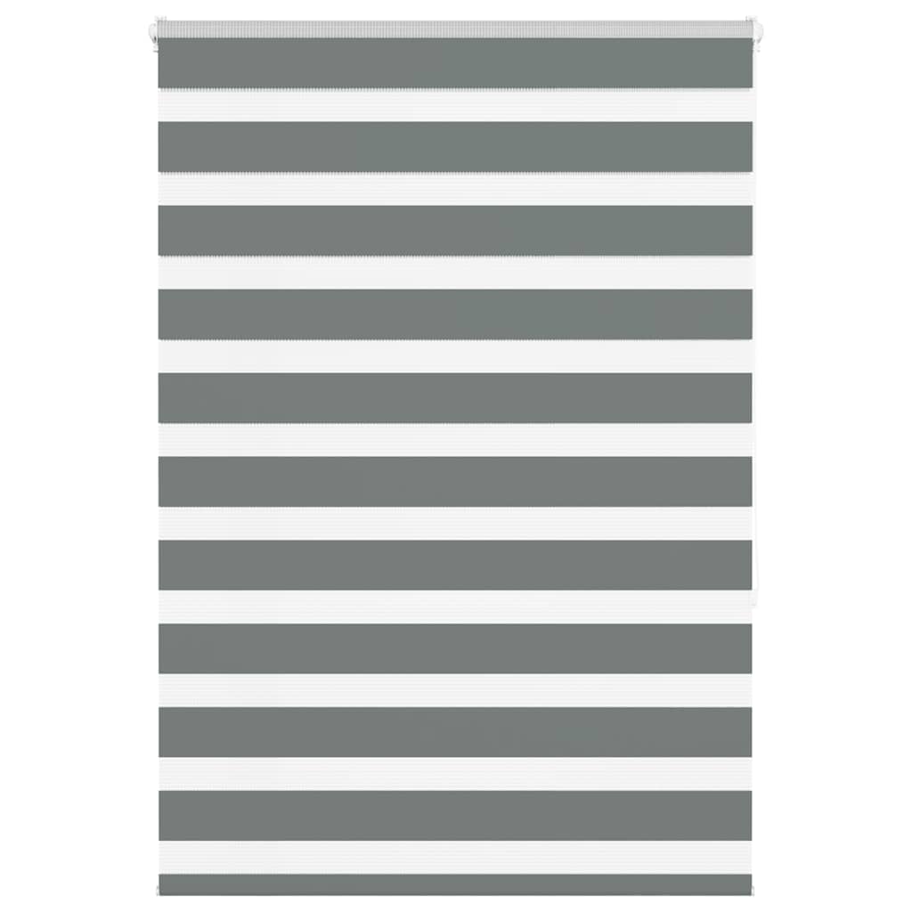 VidaXL zebra rullegardin 100x150 cm stofbredde 95,9 cm mørkegrå