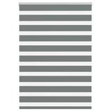 VidaXL zebra rullegardin 100x150 cm stofbredde 95,9 cm mørkegrå