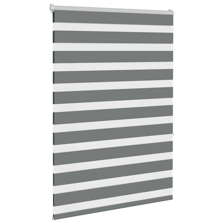 VidaXL zebra rullegardin 100x150 cm stofbredde 95,9 cm mørkegrå