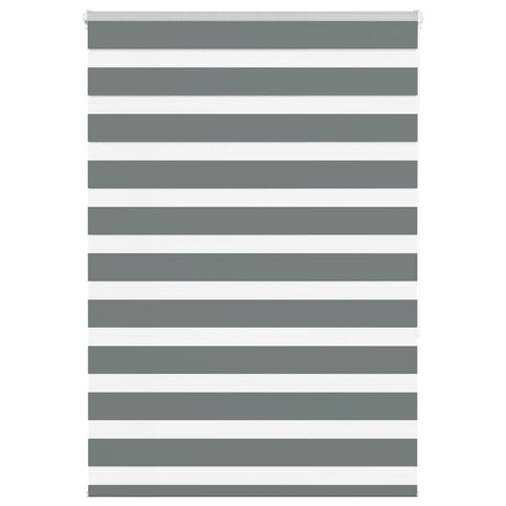 VidaXL zebra rullegardin 110x150 cm stofbredde 105,9 cm mørkegrå