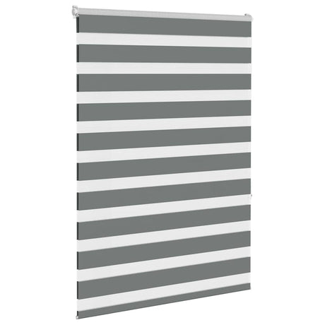 VidaXL zebra rullegardin 110x150 cm stofbredde 105,9 cm mørkegrå
