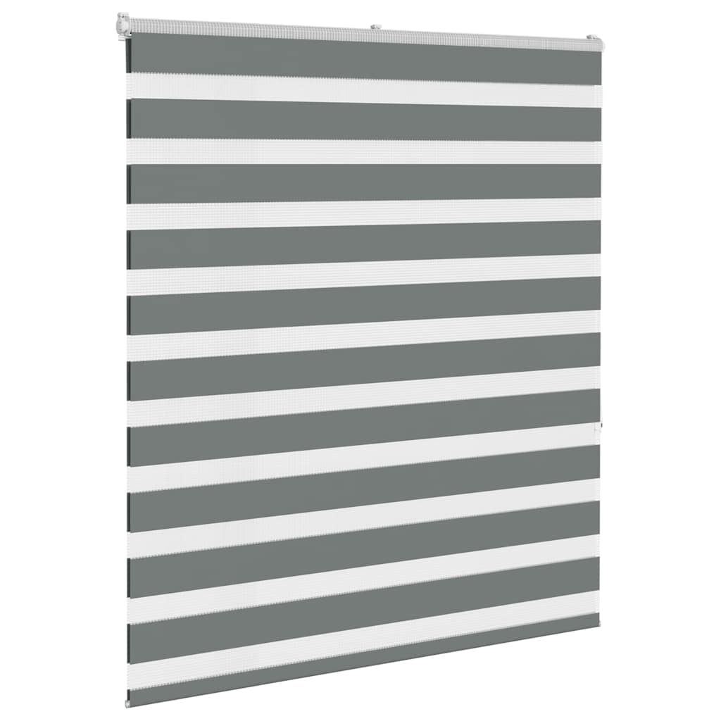 VidaXL zebra rullegardin 120x150 cm stofbredde 115,9 cm mørkegrå