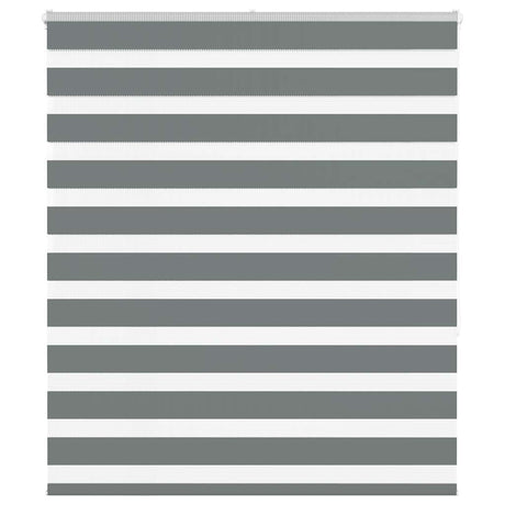 VidaXL zebra rullegardin 125x150 cm stofbredde 120,9 cm mørkegrå