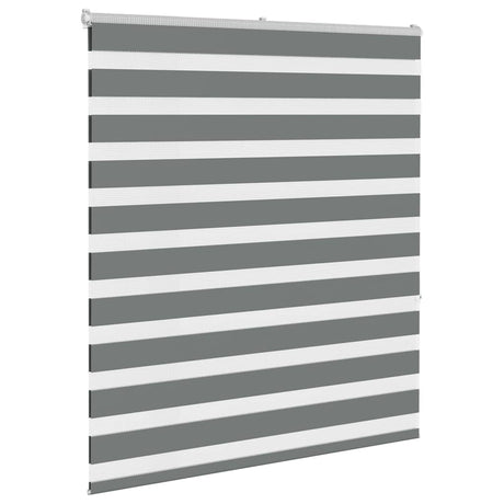 VidaXL zebra rullegardin 125x150 cm stofbredde 120,9 cm mørkegrå