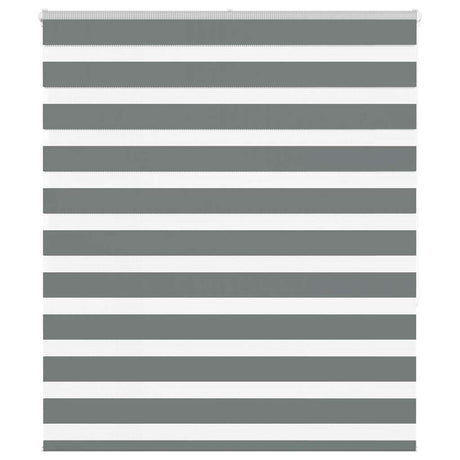 Vidaxx zebra rullegardin 130x150 cm stofbredde 125,9 cm mørkegrå