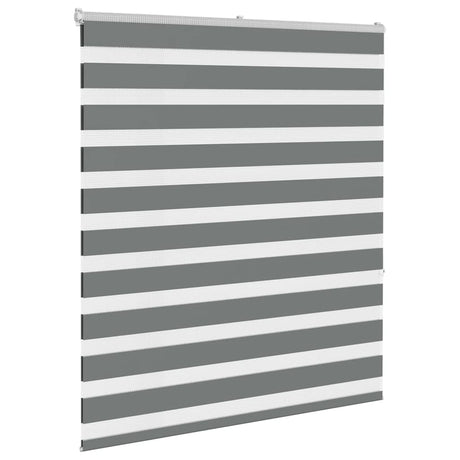 Vidaxx zebra rullegardin 130x150 cm stofbredde 125,9 cm mørkegrå