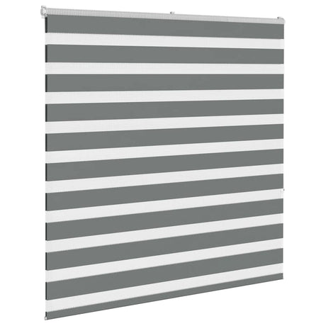 VidaXL zebra rullegardin 140x150 cm stofbredde 135,9 cm mørkegrå