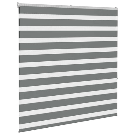 VidaXL zebra rullegardin 150x150 cm stofbredde 145,9 cm mørkegrå