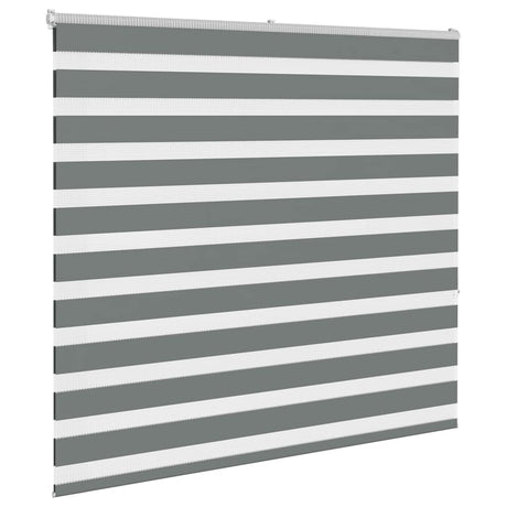 VidaXL zebra rullegardin 155x150 cm stofbredde 150,9 cm mørkegrå