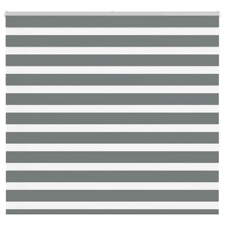 VidaXL zebra rullegardin 160x150 cm stofbredde 155,9 cm mørkegrå