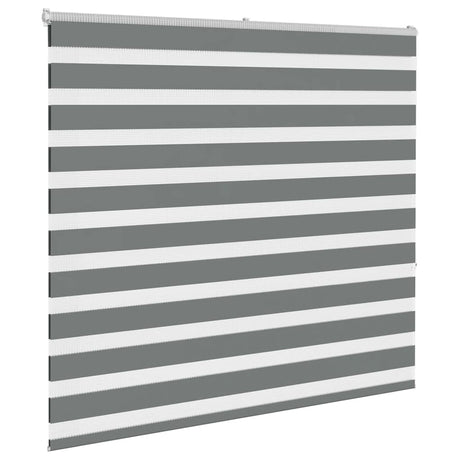 VidaXL zebra rullegardin 165x150 cm stofbredde 160,9 cm mørkegrå
