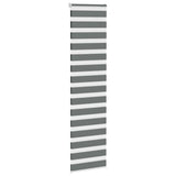 Vidaxx zebra rullegardin 55x200 cm stofbredde 50,9 cm mørkegrå