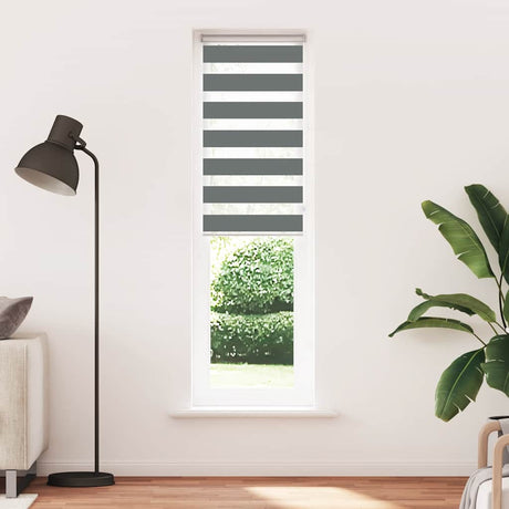 VidaXL zebra rullegardin 60x200 cm stofbredde mørkegrå 55,9 cm