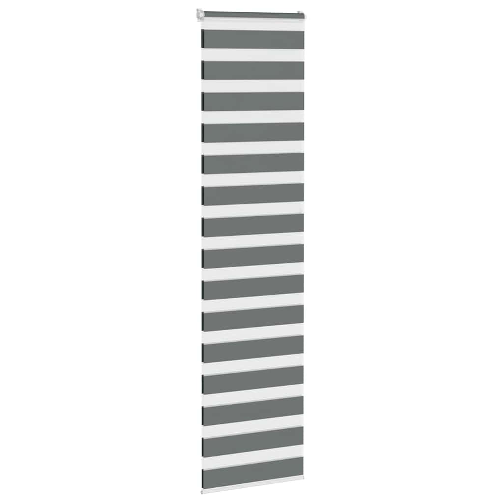 VidaXL zebra rullegardin 60x200 cm stofbredde mørkegrå 55,9 cm