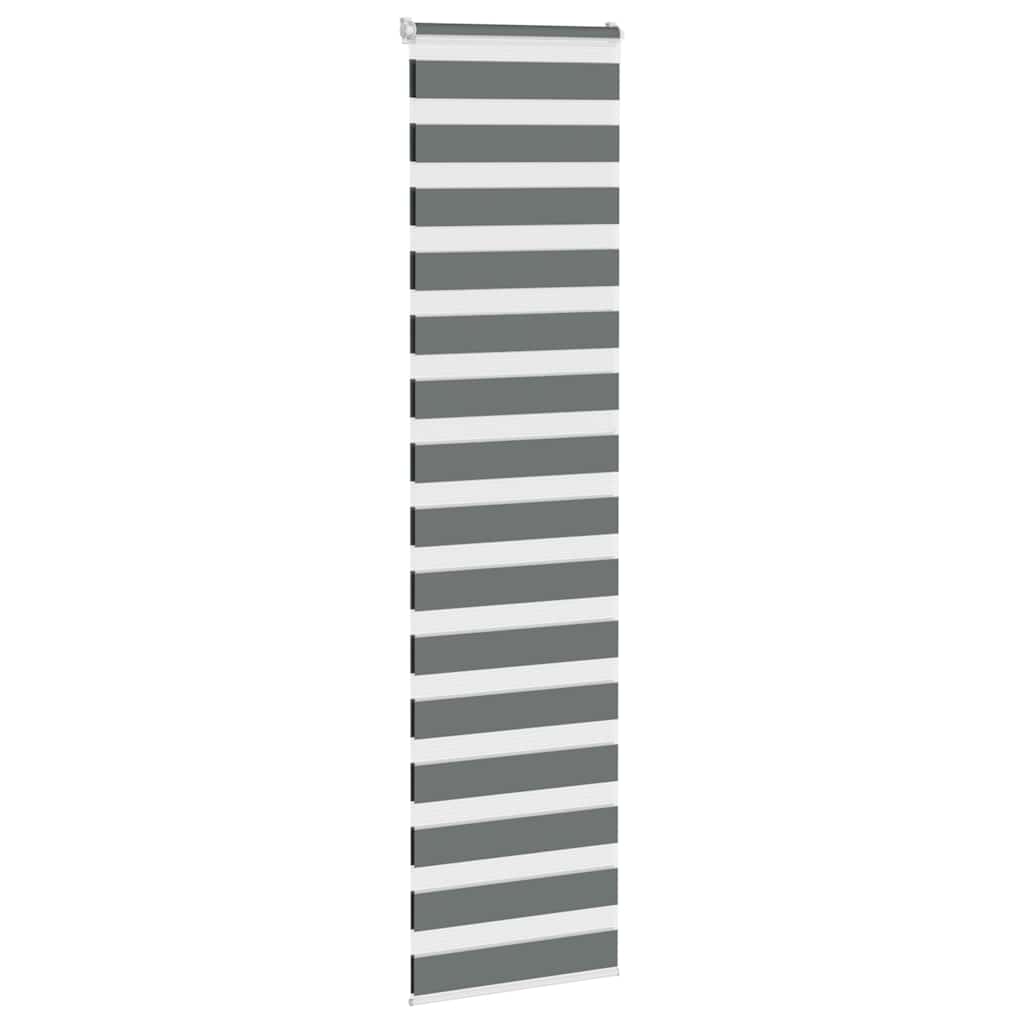 Vidaxx zebra rullegardin 70x200 cm stofbredde 65,9 cm mørkegrå