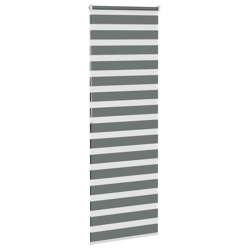 VidaXL zebra rullegardin 80x200 cm stofbredde 75,9 cm mørkegrå